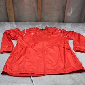 Nike Jacket Womens XL Red Repel Park 20 Rain Lightweight Football Training NEW